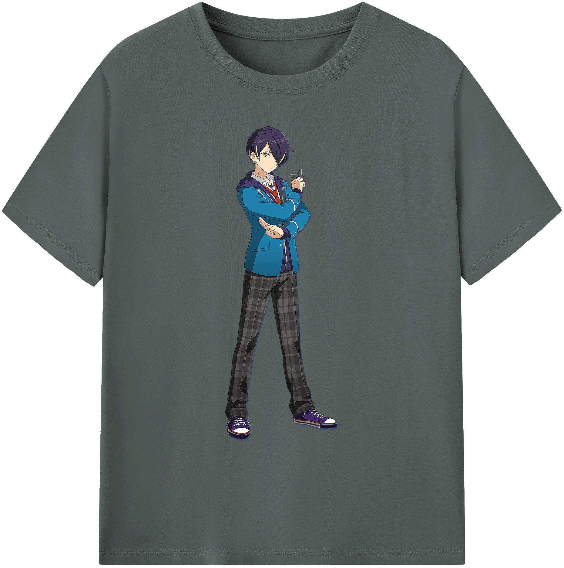 （画像用） あんさんぶるスターズ! Ensemble Stars 綿100％ メンズ半袖Tシャツ｜肌触りやわらか＆通気性